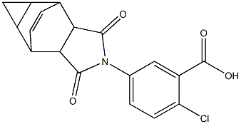 2-chloro-5-(3,5-dioxo-4-azatetracyclo[5.3.2.0~2,6~.0~8,10~]dodec-11-en-4-yl)benzoic acid