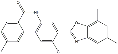 N-[4-chloro-3-(5,7-dimethyl-1,3-benzoxazol-2-yl)phenyl]-4-methylbenzamide