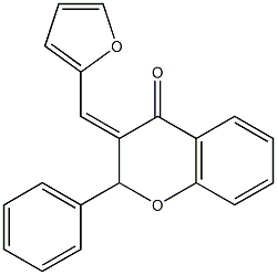3-(2-furylmethylene)-2-phenyl-2,3-dihydro-4H-chromen-4-one,,结构式