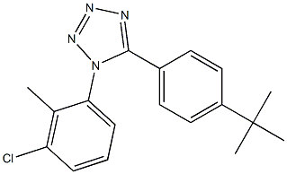 5-(4-tert-butylphenyl)-1-(3-chloro-2-methylphenyl)-1H-tetraazole Structure