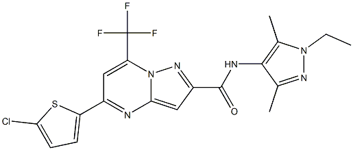 5-(5-chloro-2-thienyl)-N-(1-ethyl-3,5-dimethyl-1H-pyrazol-4-yl)-7-(trifluoromethyl)pyrazolo[1,5-a]pyrimidine-2-carboxamide