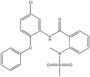 N-(5-chloro-2-phenoxyphenyl)-2-[methyl(methylsulfonyl)amino]benzamide Structure