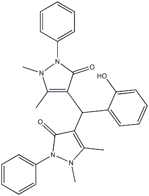 4-[(1,5-dimethyl-3-oxo-2-phenyl-2,3-dihydro-1H-pyrazol-4-yl)(2-hydroxyphenyl)methyl]-1,5-dimethyl-2-phenyl-1,2-dihydro-3H-pyrazol-3-one