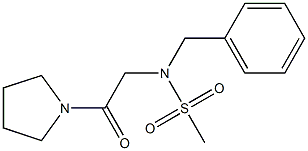 N-benzyl-N-[2-oxo-2-(1-pyrrolidinyl)ethyl]methanesulfonamide Struktur