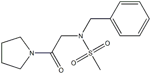 N-benzyl-N-[2-oxo-2-(1-pyrrolidinyl)ethyl]methanesulfonamide Structure