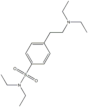 4-[2-(diethylamino)ethyl]-N,N-diethylbenzenesulfonamide 结构式