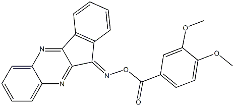 11H-indeno[1,2-b]quinoxalin-11-one O-(3,4-dimethoxybenzoyl)oxime Structure