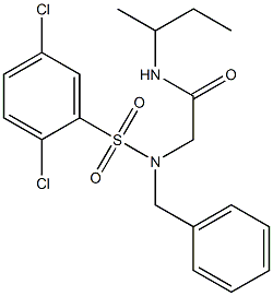 2-{benzyl[(2,5-dichlorophenyl)sulfonyl]amino}-N-(sec-butyl)acetamide