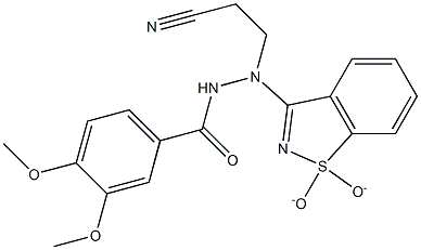 N'-(2-cyanoethyl)-N'-(1,1-dioxido-1,2-benzisothiazol-3-yl)-3,4-dimethoxybenzohydrazide