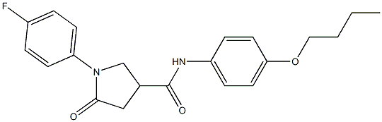 N-(4-butoxyphenyl)-1-(4-fluorophenyl)-5-oxo-3-pyrrolidinecarboxamide Structure