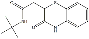 N-(tert-butyl)-2-(3-oxo-3,4-dihydro-2H-1,4-benzothiazin-2-yl)acetamide,,结构式