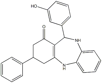 11-(3-hydroxyphenyl)-3-phenyl-2,3,4,5,10,11-hexahydro-1H-dibenzo[b,e][1,4]diazepin-1-one