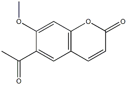 6-acetyl-7-methoxy-2H-chromen-2-one Structure