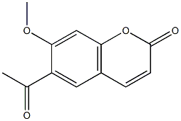 6-acetyl-7-methoxy-2H-chromen-2-one 化学構造式