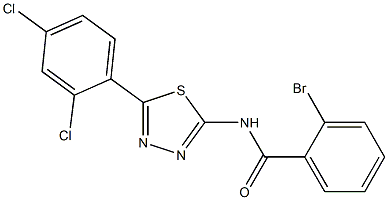 2-bromo-N-[5-(2,4-dichlorophenyl)-1,3,4-thiadiazol-2-yl]benzamide Struktur