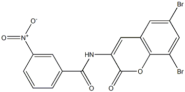 N-(6,8-dibromo-2-oxo-2H-chromen-3-yl)-3-nitrobenzamide 结构式