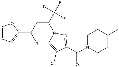 3-chloro-5-(2-furyl)-2-[(4-methyl-1-piperidinyl)carbonyl]-7-(trifluoromethyl)-4,5,6,7-tetrahydropyrazolo[1,5-a]pyrimidine