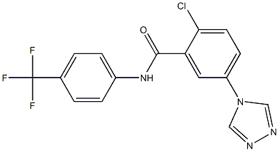 2-chloro-5-(4H-1,2,4-triazol-4-yl)-N-[4-(trifluoromethyl)phenyl]benzamide Structure