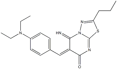 6-[4-(diethylamino)benzylidene]-5-imino-2-propyl-5,6-dihydro-7H-[1,3,4]thiadiazolo[3,2-a]pyrimidin-7-one