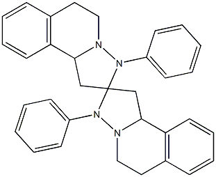 3,3'-diphenyl-2,2'-spirobi[1,2,3,5,6,10b-hexahydropyrazolo[5,1-a]isoquinoline],,结构式