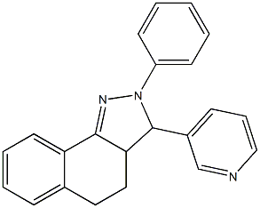 2-phenyl-3-(3-pyridinyl)-3,3a,4,5-tetrahydro-2H-benzo[g]indazole 结构式