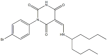 1-(4-bromophenyl)-5-{[(1-butylpentyl)amino]methylene}-2,4,6(1H,3H,5H)-pyrimidinetrione|