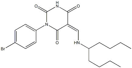 1-(4-bromophenyl)-5-{[(1-butylpentyl)amino]methylene}-2,4,6(1H,3H,5H)-pyrimidinetrione