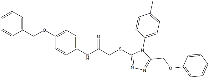 N-[4-(benzyloxy)phenyl]-2-{[4-(4-methylphenyl)-5-(phenoxymethyl)-4H-1,2,4-triazol-3-yl]sulfanyl}acetamide