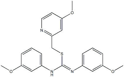 (4-methoxy-2-pyridinyl)methyl N,N'-bis(3-methoxyphenyl)imidothiocarbamate Structure