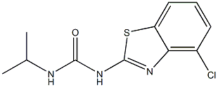 N-(4-chloro-1,3-benzothiazol-2-yl)-N'-isopropylurea 化学構造式