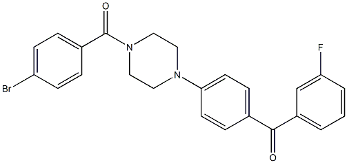 {4-[4-(4-bromobenzoyl)-1-piperazinyl]phenyl}(3-fluorophenyl)methanone