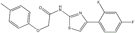 N-[4-(2,4-difluorophenyl)-1,3-thiazol-2-yl]-2-(4-methylphenoxy)acetamide Struktur