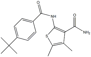 2-[(4-tert-butylbenzoyl)amino]-4,5-dimethyl-3-thiophenecarboxamide Structure