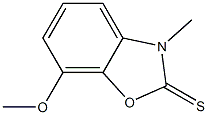 7-methoxy-3-methyl-1,3-benzoxazole-2(3H)-thione,,结构式