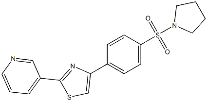 3-{4-[4-(1-pyrrolidinylsulfonyl)phenyl]-1,3-thiazol-2-yl}pyridine