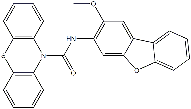 N-(2-methoxydibenzo[b,d]furan-3-yl)-10H-phenothiazine-10-carboxamide Structure