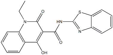 N-(1,3-benzothiazol-2-yl)-1-ethyl-4-hydroxy-2-oxo-1,2-dihydro-3-quinolinecarboxamide|