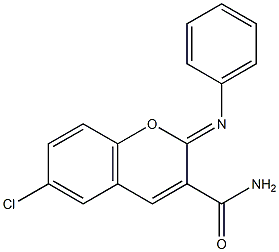 6-chloro-2-(phenylimino)-2H-chromene-3-carboxamide