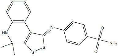 4-[(4,4-dimethyl-4,5-dihydro-1H-[1,2]dithiolo[3,4-c]quinolin-1-ylidene)amino]benzenesulfonamide