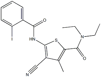 4-cyano-N,N-diethyl-5-[(2-iodobenzoyl)amino]-3-methyl-2-thiophenecarboxamide