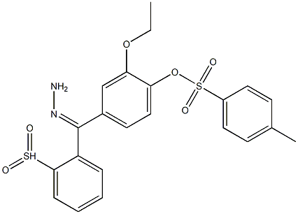 2-ethoxy-4-[2-(phenylsulfonyl)carbohydrazonoyl]phenyl 4-methylbenzenesulfonate Structure