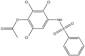2,3,6-trichloro-4-[(phenylsulfonyl)amino]phenyl acetate Structure