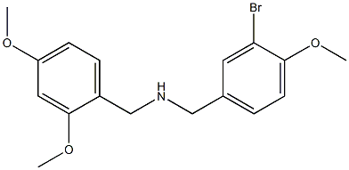 N-(3-bromo-4-methoxybenzyl)-N-(2,4-dimethoxybenzyl)amine Struktur