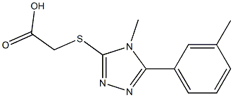 {[4-methyl-5-(3-methylphenyl)-4H-1,2,4-triazol-3-yl]sulfanyl}acetic acid Structure