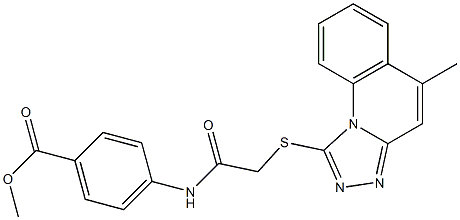 methyl 4-({[(5-methyl[1,2,4]triazolo[4,3-a]quinolin-1-yl)sulfanyl]acetyl}amino)benzoate|