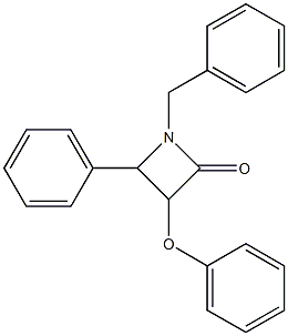 1-benzyl-3-phenoxy-4-phenyl-2-azetidinone Structure