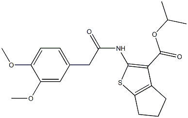 isopropyl 2-{[(3,4-dimethoxyphenyl)acetyl]amino}-5,6-dihydro-4H-cyclopenta[b]thiophene-3-carboxylate
