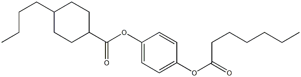 4-(heptanoyloxy)phenyl 4-butylcyclohexanecarboxylate 结构式
