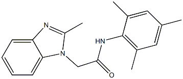 N-mesityl-2-(2-methyl-1H-benzimidazol-1-yl)acetamide Structure