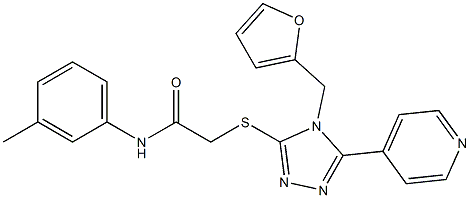 2-{[4-(furan-2-ylmethyl)-5-pyridin-4-yl-4H-1,2,4-triazol-3-yl]sulfanyl}-N-(3-methylphenyl)acetamide Structure